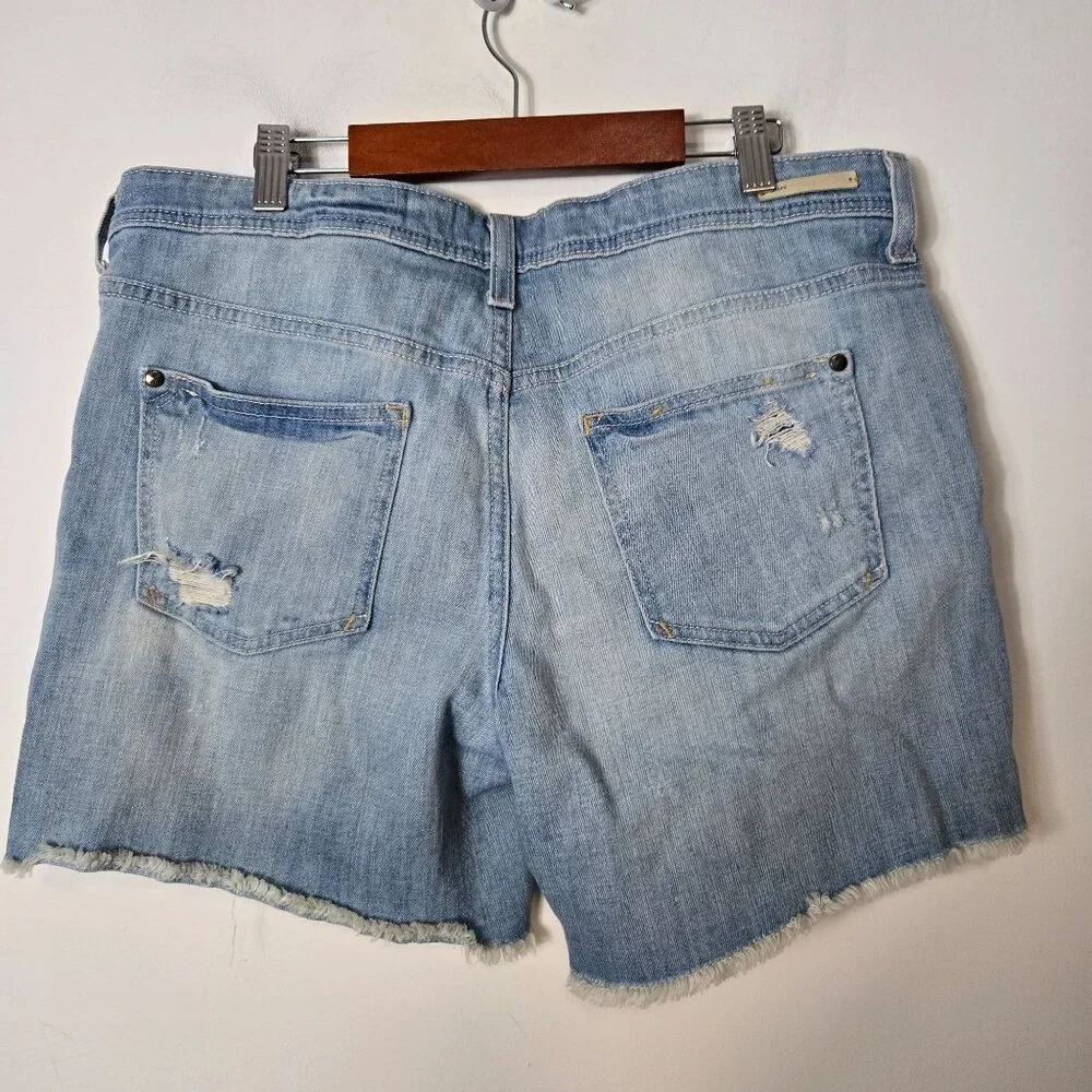 Pilcro And The Letterpress Size 29 Cotton Slim Boyfriend Jean Shorts FLAW - Picture 3 of 11